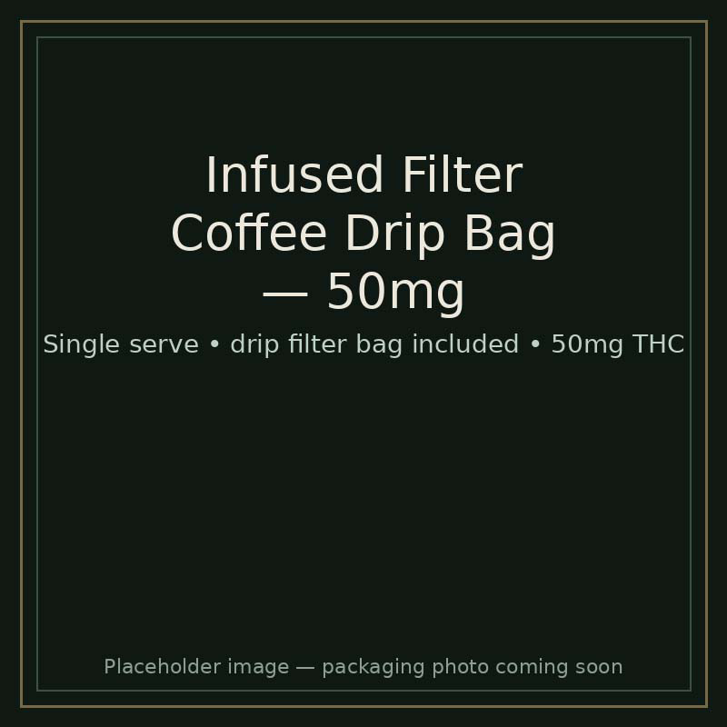 Infused Filter Coffee Drip Bag — 50mg